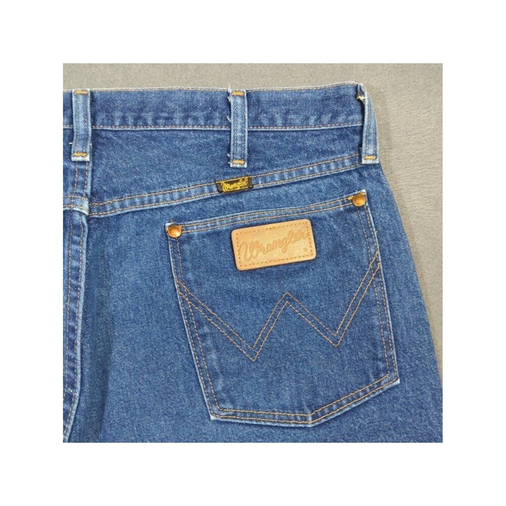 Wrangler VTG Jeans Men's 38x34 Fits 35x32 Blue 13MWZ Cowboy Cut Western USA Made
